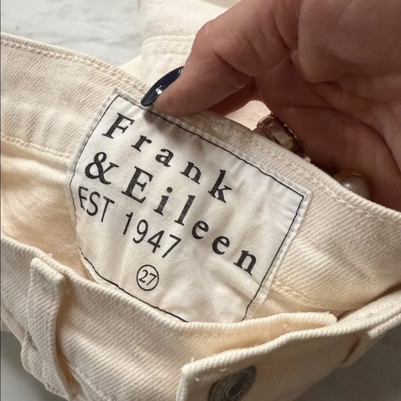 Frank & Eileen Monaghan Cream Cropped High Rise Denim Size 27 - Picture 11 of 13